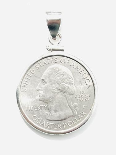 925 Sterling Silver 25 Cent Quarter Coin Bezel Frame 24mm Screw Top Coin Edge (Bezel Only)2