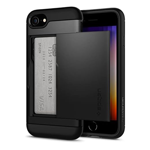 Spigen Slim Armor CS Designed for iPhone SE 2022 Case/iPhone SE 3 Case 2022 / iPhone SE 2020 Case/iPhone 8 Case/iPhone 7 Case - Black