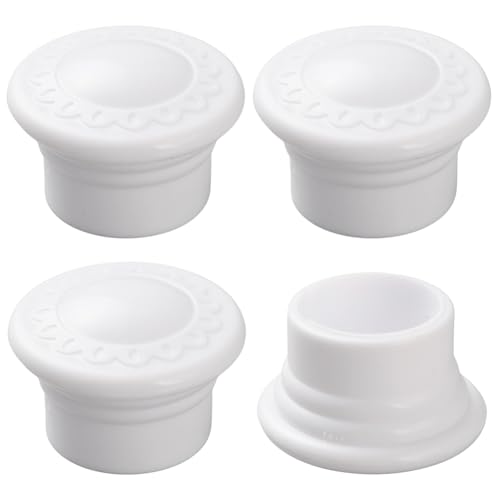 GORGECRAFT 4 Embouts de Rideau en Plastique Blanc de 28mm en Forme de Colonne de Remplacement pour Tringle Décorative,Têtes D'Embouts Décoratifs pour Maison...