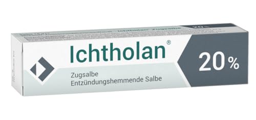 Ichtholan Zugsalbe 20% - entzündungshemmende antibakterielle Salbe bei eitrigen Hautentzündungen wie z.B. Nagelbettentzündungen (Rasier-) Pickeln 15 g