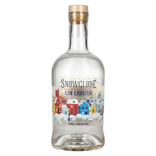 Snowglobe & Gingerbread Gin Liqueur Light-Up 20% Vol. 0.7l arancione