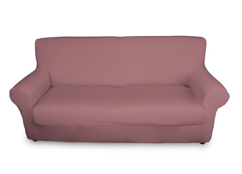 CapitanCasa Magic - Funda elástica antimanchas para sofá de 4 plazas, color rosa envejecido