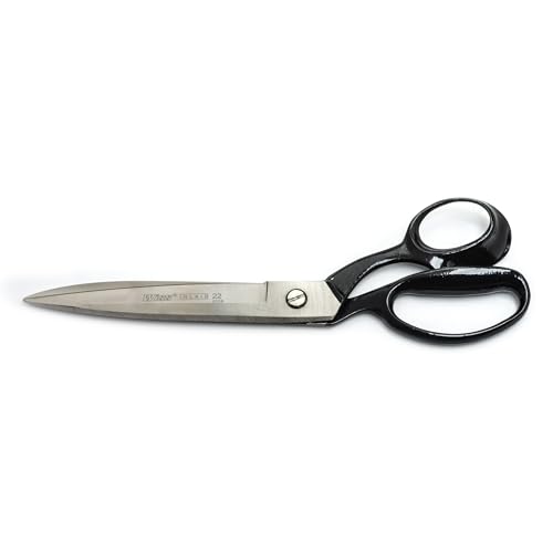 Crescent Wiss 12" Bent Handle Industrial Shears - Professional Heavy Duty Utility Scissors Tool for Sewing Fabric, Upholstery & Leather - W22N