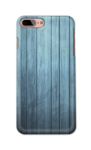 Image of Printed Hard Back Cover Case for Apple iPhone 7+ Plus | iPhone 8+ Plus Back Cover (Wooden Blue) -1302