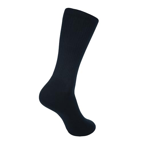 Image of 3 Pack Cotton Crew Socks for Womens Lightweight Casual Wear Business Socks, 6 to 9(WS1002-2B1G-3PK-6TO9)