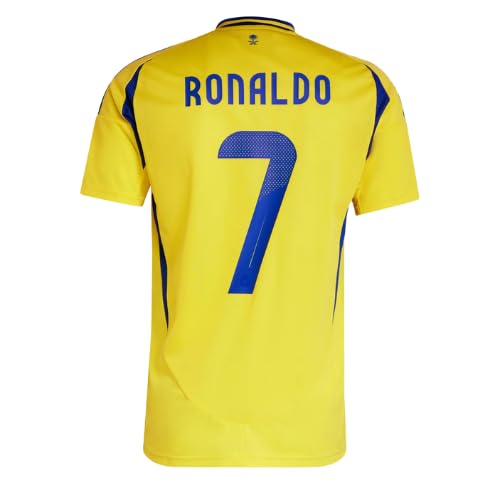 Ronaldo Home Soccer Jersey for Men - High Performance Sports Shirt, Breathable and Quick Dry Fabric (US, Alpha, Large, Regular, Regular, Home)