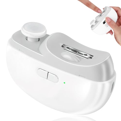 Coupe-ongles électrique rechargeable USB à 2 vitesses avec lumière LED