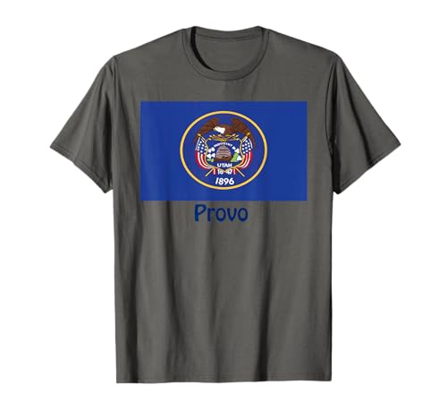 Provo Utah USA Historische Flagge Souvenir T-Shirt