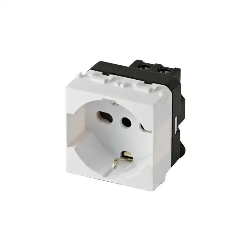 Cassetta Elettrica Pronta All'Uso Con Presa Shuko E Bipasso - Set Completo Per Installazione A Muro