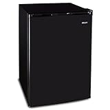 Della 4.5 cu. ft Cubic Feet Compact Refrigerator Fridge Freezer Reversible Door, Black