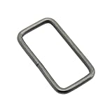 CRAFTMEmore Metal Rectangle Buckle Ring for Bag Belt Loop Strap Heavy Duty Rectangular Cord fits Webbing 1-1/4