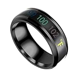 Toddmomy Anillo Inteligente de Temperatura Unisex para Parejas Cambio de Color Negro Talla Elegante y Cómodo para Bodas y Compromiso