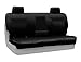 Coverking Custom Fit Rear Solid Bench Seat Cover for Select Ford F-250/350 Models - Genuine Leather (Black)