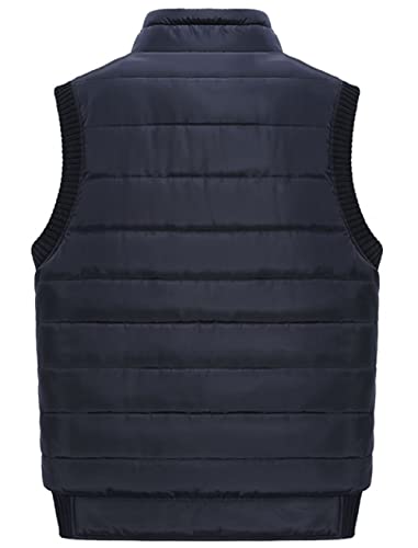 Image of VtuAOL Men's Outerwear Vest for Men Winter Puffer Vests Fleece Lined Outdoor Warm Sleeveless Jackets