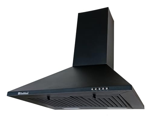 Image of SPIRIT BF-60 Kitchen Chimney Range Hood, Wall Mount, Black, 3 Speed Settings