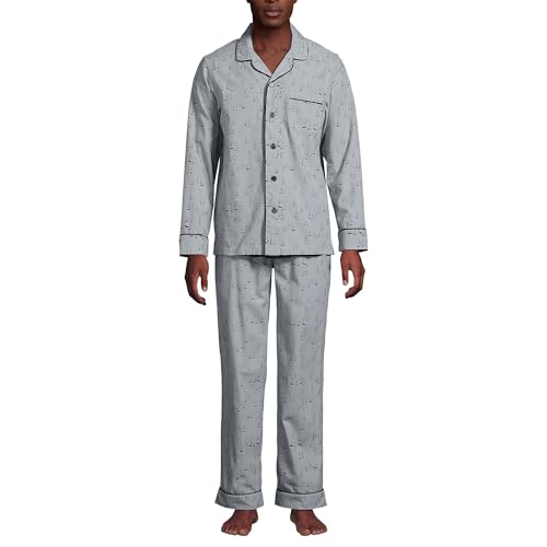 Lands' End Men's Long Sleeve Essential Pajama Set