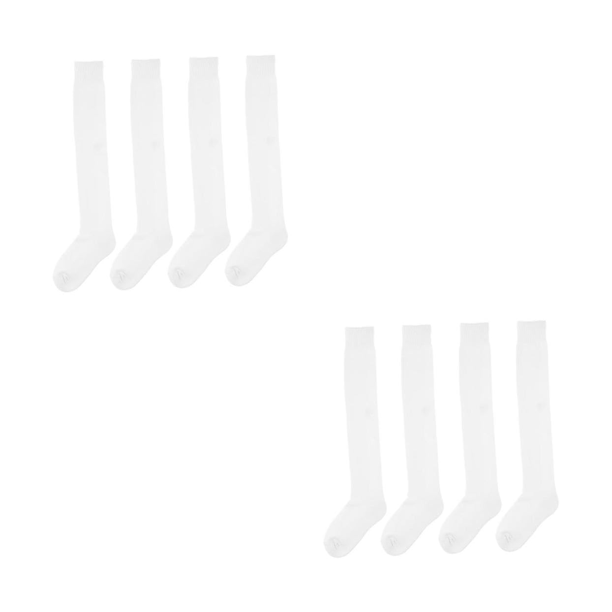 4 Pares Calcetines de Esgrima con Refuerzo Rodilla Medias Altas Transpirables con Acolchada para Fútbol y Hockey sobre Césped Seguro y Antideslizante para Adultos y Jóvenes