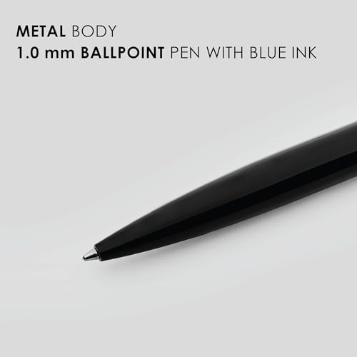 Image of myPAPERCLIP Executive Series A5 Diary & Pen Gift Set | Includes Classic Ball Pen & Softcover Notebook | 192 Pages, 80 GSM | Ideal Corporate, Office & Personal Gift | Black