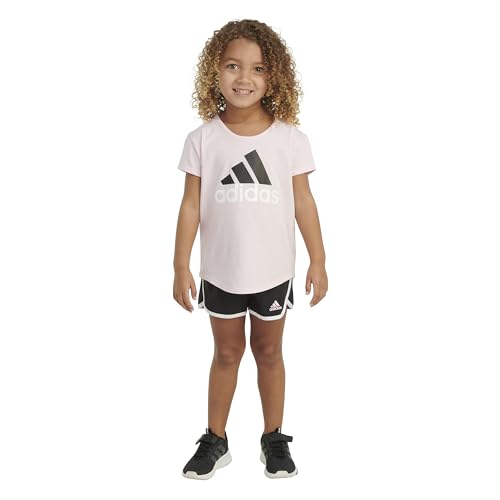 Image of adidas girls Graphic Tee & Gym Shorts T-shirt Set