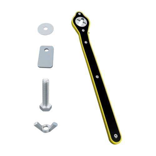 Tuxihapp Car Jack Ratchet Wrench, 360° Swivel Labor-Saving Scissor Jack Lift Speed Handle Tool for Tire Wheel, Positive& Reversal Knob Design Jack Lug Wrench for Travel, Truck, SUV, Motorcycle (Black)