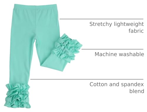 Image of HOOLCHEAN Baby Toddler and Little Girls Cotton Ruffle Leggings