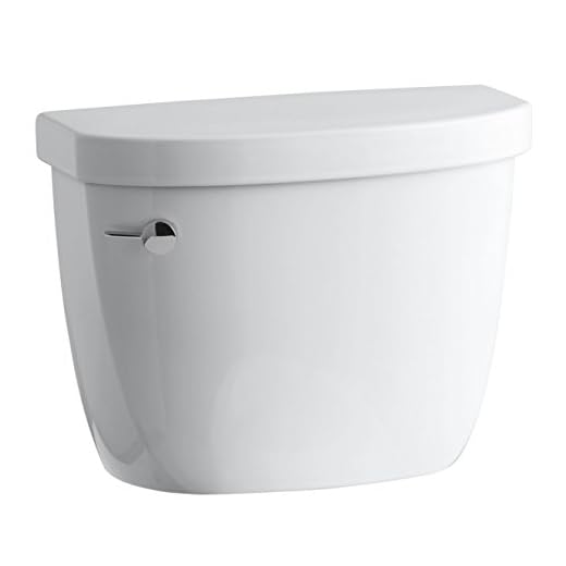 KOHLER 4369-0 Cimarron 1.28 gpf Toilet Tank with AquaPiston Flush Technology and Left-Hand Trip Lever, White