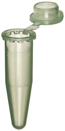 BrandTech 780500 Polypropylene 1.5mL Micro Centrifuge Tube with Lid, Clear (Pack of 500)