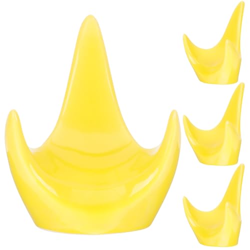 Ocarina 6 trous avec support en céramique jaune pour éviter les chutes