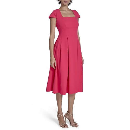 Robe Midi Calvin Klein fini le dilemme des soirées avec ce col carré Rouge à lèvres 38