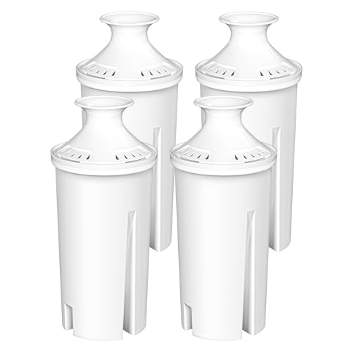 4-Pack Standard Water Filter Replacements for Brita® Water Pitchers and Dispensers, NSF Certified to Reduce Chlorine and Bad Taste, BPA free