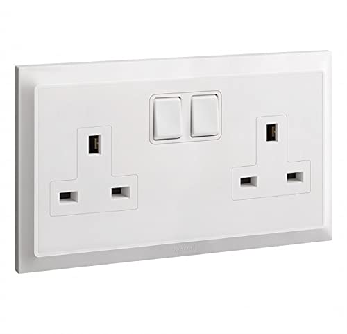 Legrand Belanko 13A Double Switch Socket, UK Standard 617646