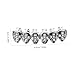 OATIPHO 1Set Hip Hop Grills Shiny Rhinestone Decorative for Ready to Wear Jewelry for Halloween Concerts and Fashion Events Cool Accessory for Men Women