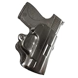 DeSantis Mini Scabbard, Gun Holster with Secure Grip, Leather Molded, Right Hand Draw, Unisex, Black, FITS:S&W M&P SHIELD 9/40 ,S&W M&P SHIELD M2.0 9/40