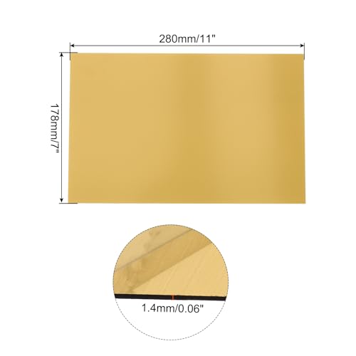 Image of MECCANIXITY ABS Engraving Double Color Sheet 7x11inch Gold /Black for Badge, Sign, DIY Carving Pack of 12