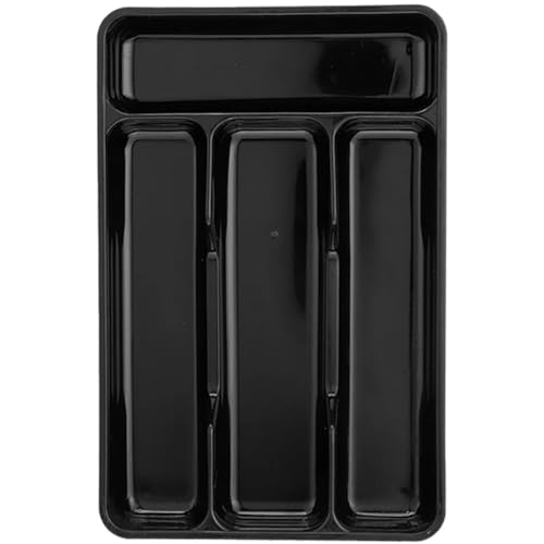 FRYSKYO 2 organizadores pequeños de cajones de utensilios de cocina, bandeja de cubiertos de cocina de 4 compartimentos, bandeja de cubiertos, organizador de cubiertos