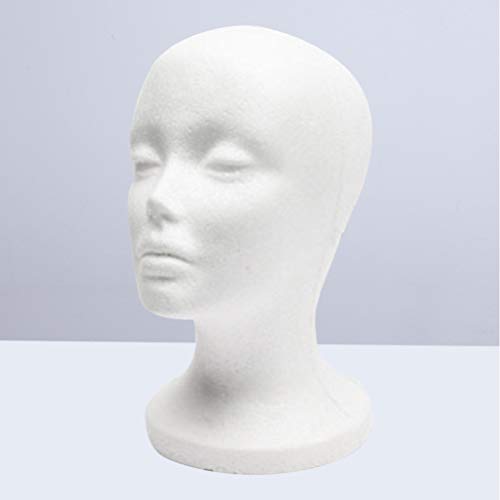 PIXNOR 1Pc Cabeça De Poliestireno Poliestireno Branco Exibição Cabeça Manequim Feminino para Peruca