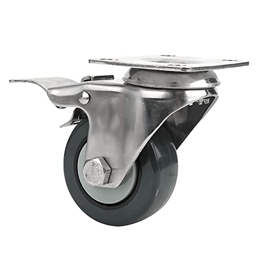 Roulette silencieuse de 2,5 pouces charge 55 kg pour chariot logistique