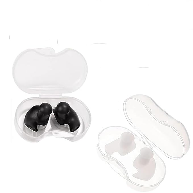 Multifunctional Ear Plugs for Swimming, Studying, Sleeping, Meditation, and Bathing – Noise-Canceling, Waterproof, Comfortable Ear Protection (2 Pair White and Black)-image-38