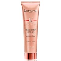 Kérastase Hitzeschutz für widerspenstiges Haar, Feuchtigkeitsspendende Haarmilch gegen Frizz, Kératine Thermique, Discipline, 150 ml