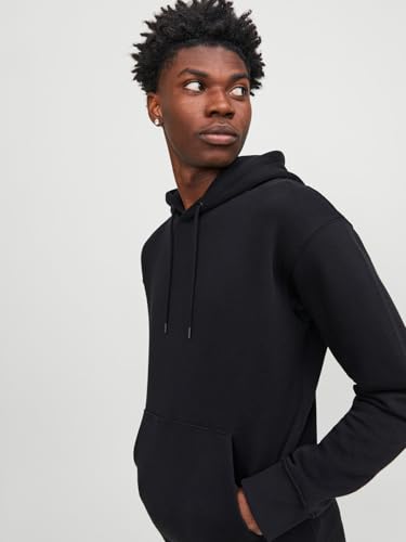 Jack & Jones Herren Jjestar Basic Sweat Hood Kapuzenpullover, Schwarz, M EU – Ansicht 6