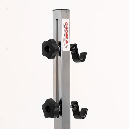 Gioma Bikestand Unisex-Adult Stilo Gc 215-00 Fahrrad-Parkständer für Hinterradgabel Park-Hinterradgabelständer, cromato, verniciatura Grigio martellato, mm 380 x 360 x h 630