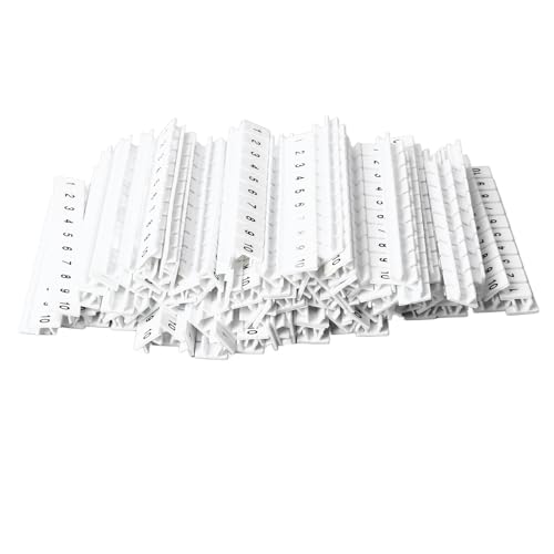 100PCS Terminal Marker Strip Blocks Labels MarkingHeat Nylon Terminal Blocks LabelsMarkers Bar Clear Visible Numbered Assembly