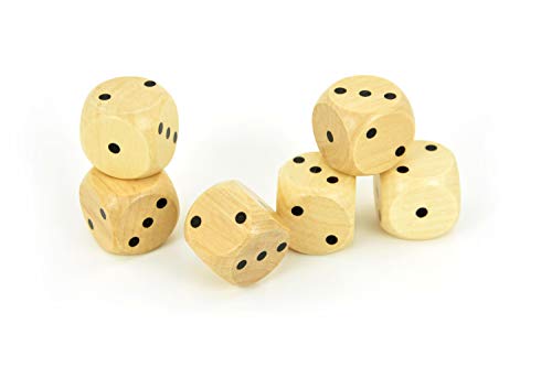 FLIXi Spielwürfel Holz Augenwürfel 1-3 klein 6er Set