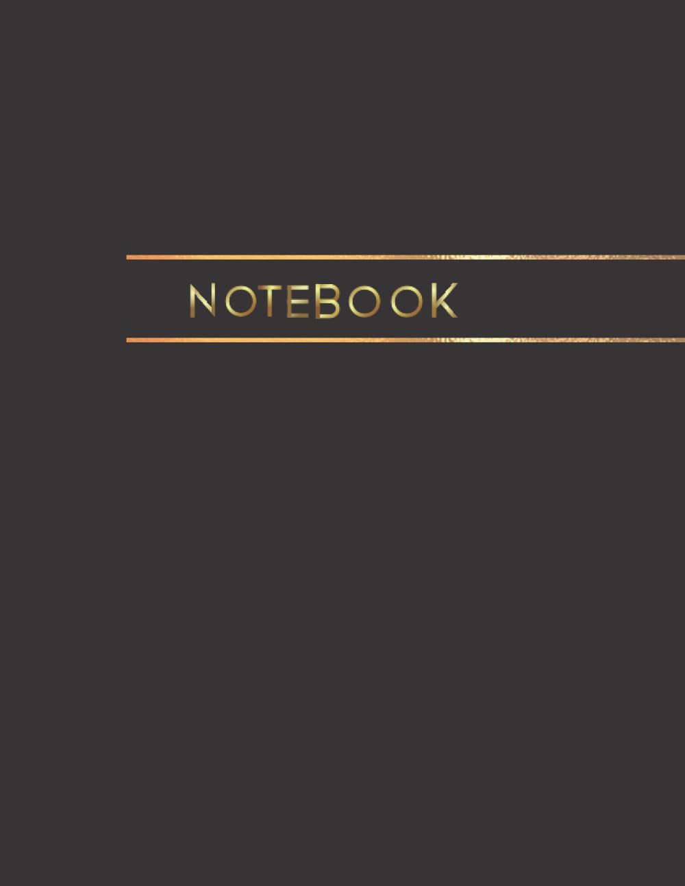 Gold Notebook: Gold Black Notebook, 128 lined pages 8.5*11 inch
