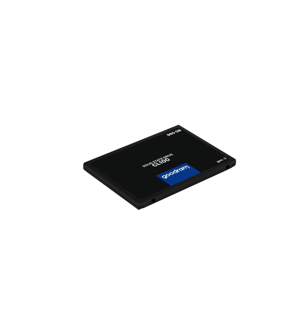 goodram SSD 960GB CL100 Gen.3 Solid State Drive SSD mit SATA III Interface 3D TLC NAND Flash Speicherchips 2,5 Zoll zur Beschleunigung Ihres PCs bis zu 10 Mal Schwarz 960 GB