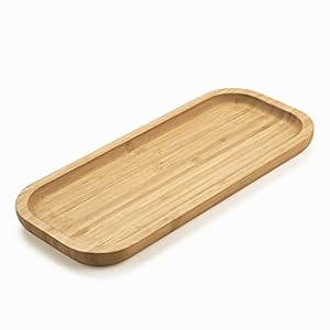Yangqihome Bambus Kosmetiktablett Holz 30 x 13 cm