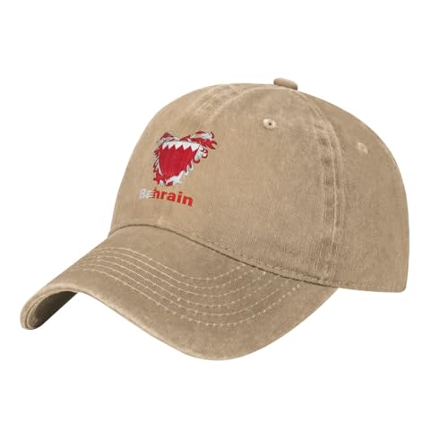 Emblème National Bahreïni Casquette De Baseball Retro Solaire Cap Anti-UV Casquette De Golf pour Femme Course À Pied Été