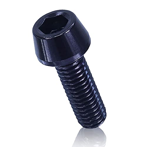 M5×15 P0.8 チタンボルト 1本 5mm 15mm ピッチ0.8 ブラック テーパー ボルト バイク 車 自転車 自動車 ロードバイク 軽量化 マウンテンバイク ネジ 競技車 レース 64チタン スクリーン カウル ウェルナット