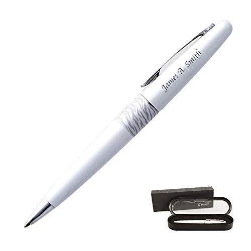 Engraved/Personalized Pilot Metropolitan Animal Collection 'White Tiger' Ballpoint Pen - Custom Engraving 91334