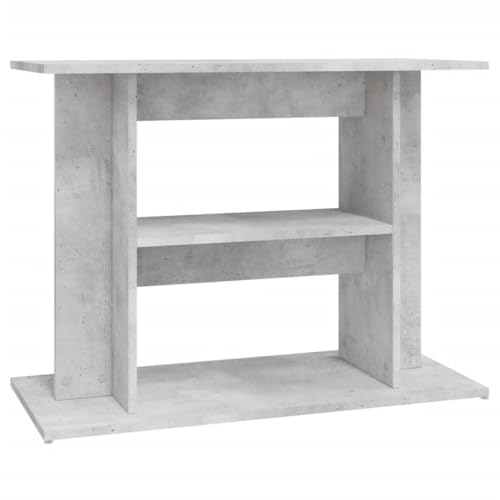 vidaXL Soporte para Acuario Madera ingeniería Gris hormigón 80x35x60cm